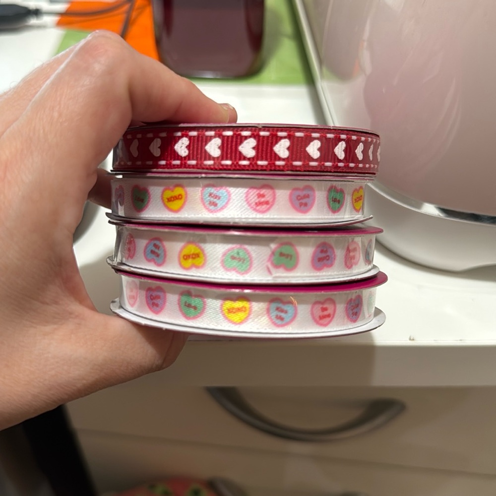 Valentine’s Day ribbon 5/$25